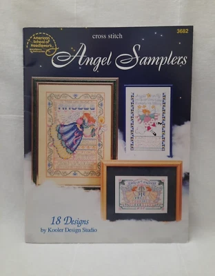 1996 American School of Needlework Cross Stitch Pattern Book ~ Angel Samplers - Image 1 of 4