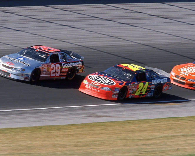 Foto brillante 8x10 2002 de Jeff Gordon y Kevin Harvick Nascar Drivers impresión Foto 1 de 1
