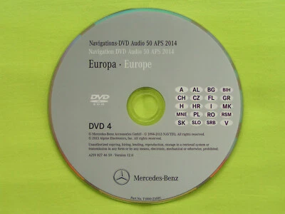 DVD NAVIGATION MERCEDES BENZ AUDIO 50 APS ALPEN OSTEUROPA 2014 A B E GL M R SLK - Bild 1 von 2