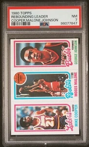 1980 Topps COOPER / MOSES MALONE / JOHNSON - PSA 7 Near Mint ! - Picture 1 of 2