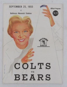 9/25/1955 Baltimore Colts Vs. Chicago Bears Official Program 130834 - Picture 1 of 2