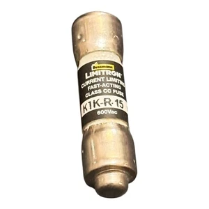 Bussmann KTK-R-15 Limitron Fuses 15A 600V Fast Acting Class CC 10-Pack New Open - Picture 1 of 6