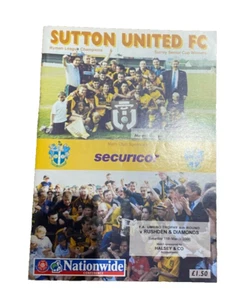 SUTTON UNITED V RUSHDEN & DIAMONDS - FA TROPHY 6TH RD - 11/3/2000 - Picture 1 of 1