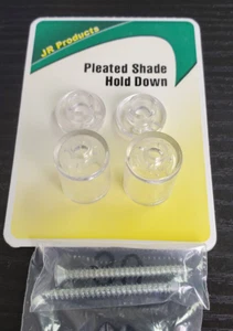 JR Products 81705 Clear Pleated Shade Hold Down - Bild 1 von 2
