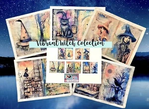Vibrant Witch Collection Grimoire Or Junk Journal Pages - Picture 1 of 1