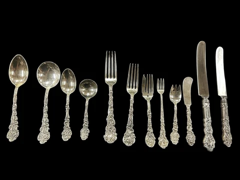 Gorham " Versailles" Sterling Silver Flatware Set For 12 (12 Pc Place Setting) Cover