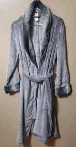 BATA DE DORMIR SECRET TREASURES WOMAN'S Med (8-10) Gris Superminky Wrap NUEVA CON ETIQUETAS - Imagen 1 de 11