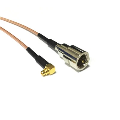 MMCX male right angle to FME male plug pigtail cable RG178 15cm 6inch NEW - Image 1 of 4