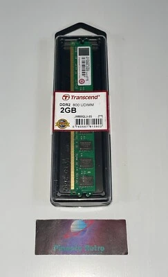 Transcend 240 pin DDR2 U-DIMM Desktop Memory JM800QLU-2G Made in Taiwan! Neuf - Image 1 of 4