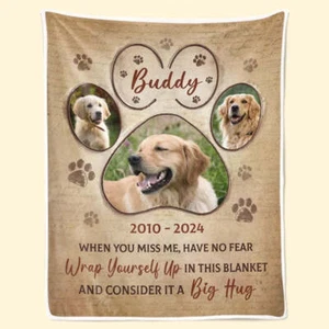 Manta conmemorativa personalizada foto simpatía regalo dueños de mascotas, amantes de las mascotas - Imagen 1 de 5