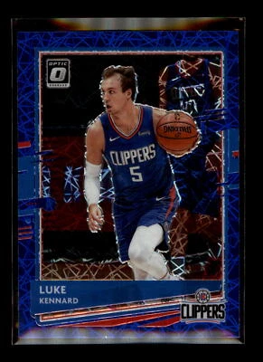 2020-21 Donruss Optic Blue Velocity #65 Luke Kennard Los Angeles Clippers - Image 1 of 2