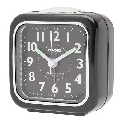 Casio TQ-157-1BJF Compact Analog Traveler's Alarm Clock Black mini size NEW - Image 1 of 3