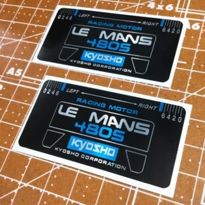 Vintage RC Kyosho Lemans 480S Brushed Aluminum Motor Restoration Decals 480 Blue - Picture 1 of 3