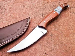 LAMA IN ACCIAIO D2 FATTA A MANO PERSONALIZZATA, COLTELLO DA CAMPEGGIO, COLTELLO DA SCUOIATURA 8752 - Foto 1 di 9