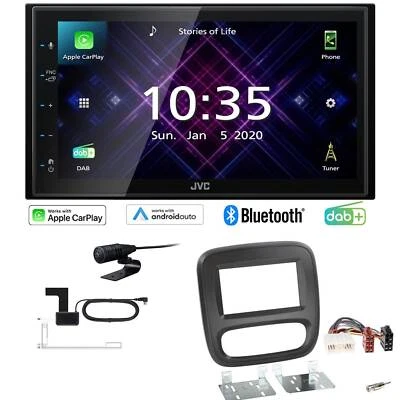 JVC Autoradio Apple CarPlay Android  DAB+ für Renault Trafic III ab 2014 schwarz - Bild 1 von 4