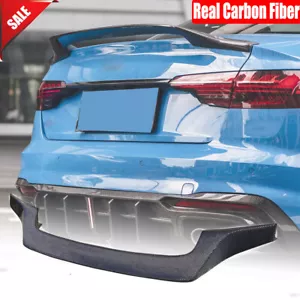 Real Carbon Rear Trunk Spoiler Wing For Audi A4 B9 B9.5 Sline S4 Sedan 2017-2023 - Picture 1 of 14