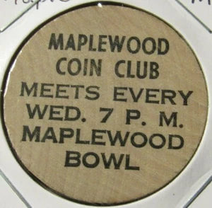 De colección Maplewood Coin Club Maplewood, sin usar níquel de madera - ficha Minnesota - Imagen 1 de 2