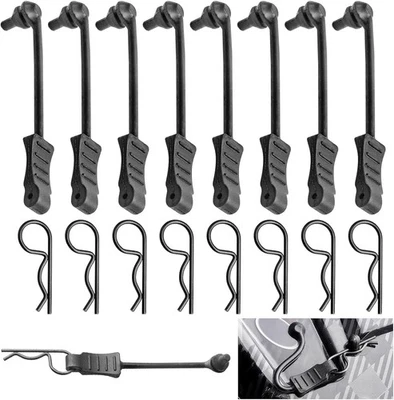 20pcs HobbyPark Universal RC Car Body Clips and 1.2mm Rod Black  - Image 1 of 4