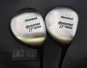 Set of 2 Cleveland Quadpro 13° 3 & 17° 4 Woods Regular Graphite Shafts - Picture 1 of 5