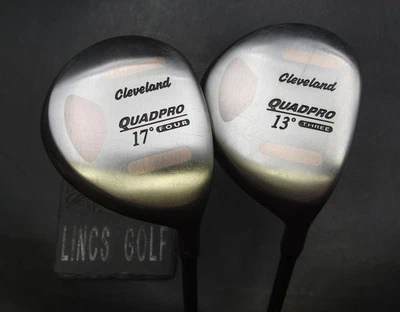 Set of 2 Cleveland Quadpro 13° 3 & 17° 4 Woods Regular Graphite Shafts - Image 1 of 4