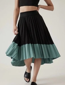 ATHLETA Swing Forward Pleated Skirt S Small | Black Teal - Picture 1 of 7