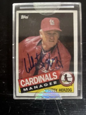 Whitey Herzog Topps Originals Auto Cardinals - Image 1 of 2