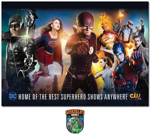 DC ON CW - Promo Card - CW Show - Supergirl Flash Arrow Legends Of ...