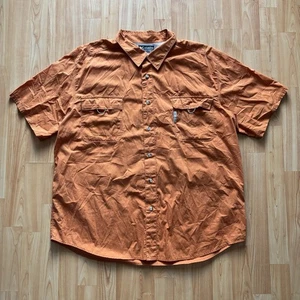 Herren Essential Orange Columbia XCO Angelhemd mit Knopfleiste Größe XXL! - Bild 1 von 8