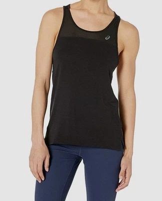 ASICS Women's Black Scoop-Neck Sleeveless Racerback Tank Top Size S - Imagem 1 de 4