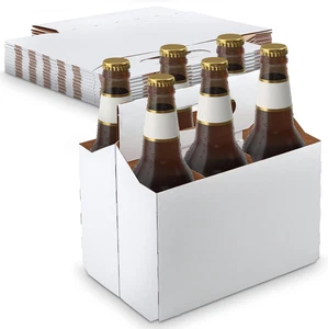 Portabotellas Blanco De Carton Para 6 Botellas 12 Onzas Paquete De 10 Unidades - Bild 1 von 12