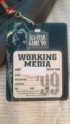 PEDRO MARTINEZ RED SOX 1999 All Star Game Fenway Park SIGNED Media Pass - Image 1 of 2