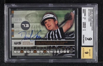 2003 SP Game Used Edition Winning Scorecards /25 David Toms BGS 9 MINT Auto - Image 1 of 2