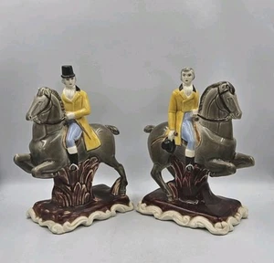 Vintage Equestrian Dressage Fox Hunt Jumping Horses Figurines - Picture 1 of 22