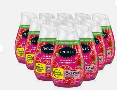 Renuzit Gel Air Freshener, Forever Raspberry, 12 Count