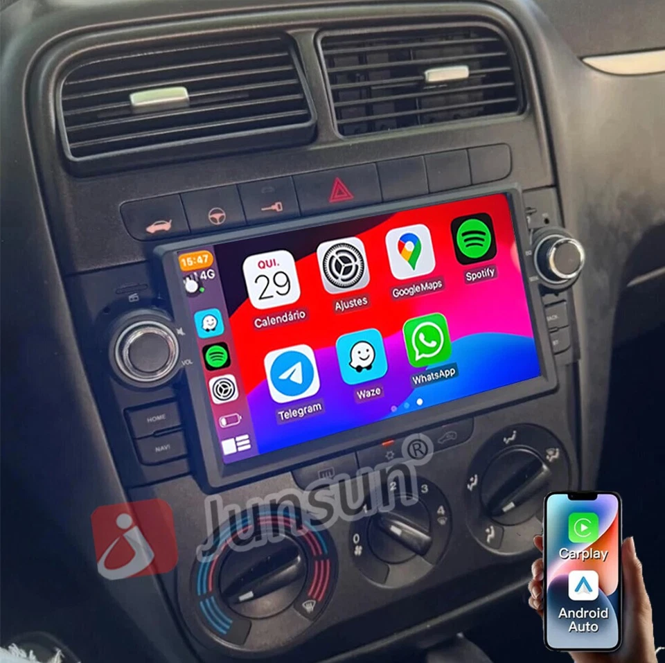 Für Fiat Grande Punto Linea 07-12 Autoradio 2+64GB Android 14 Apple Carplay GPS - Bild 1 von 4