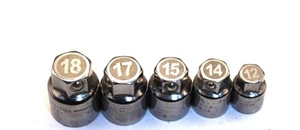5pc Lot Craftsman Easy Read Low Profile Socket Set Metric 12 14 15 17 18mm GM - Bild 1 von 3