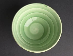 Pier 1 Suppe Müsli Salat Schüssel Italien grün Wirbel handbemalt Ester Steingut - Bild 1 von 11