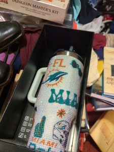 Miami Dolphins Bling Colossal Tumbler 46oz White Strass Team Spirit NFL, NEU - Bild 1 von 8