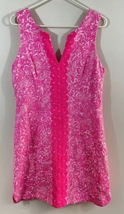 LILLY PULITZER Target See Ya Later Sheath Mini Dress women Sz 12 Pink Sleeveless - Picture 1 of 13