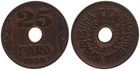 Jugoslawien - Yugoslavia 25 Para 1938 - Aluminiumbronze, 2,5g KM# 17