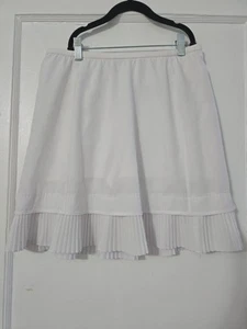IBKUL Crystal Pleated Y2K Skort White Small Skirt Shorts Tennis Golf Pickleball - Picture 1 of 8