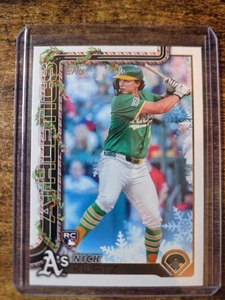 2025 Topps Holiday Nick Kurtz Rookie RC #H40 Athletics - Picture 1 of 2