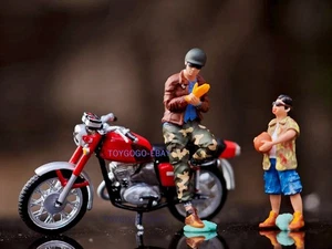 1/64 Nostalgic Father-Son Vintage Motorcycle Cherished Childhood Memories diora - Picture 1 of 6