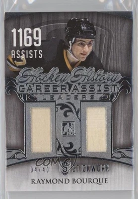 2015 Leaf ITG Stickwork Hockey History Assist Leaders Silver /40 Ray Bourque HOF - Image 1 of 2