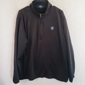 Pullover Vantage para Hombres XL Negro 1/4 Cremallera Logo de los Generales de la Universidad de Washington & Lee - Imagen 1 de 16