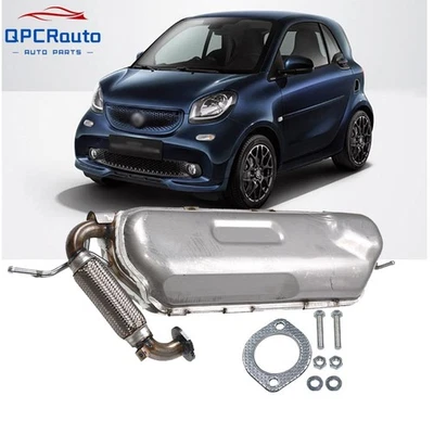 Stainless Steel Rear Exhaust Muffler For Smart Fortwo 1.0L 2008 - 2015 Smart Car - Image 1 of 4