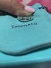 tiffany and co ring 925 Silver With .5 Sapphires 1837 Comes W Receipt Genuine