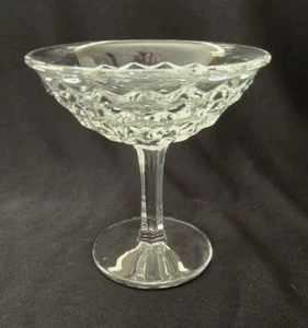 SET OF 6 VTG FOSTORIA AMERICAN CUBIST CHAMPAGNE TALL SHERBET GLASS 4 1/2" - Picture 1 of 3