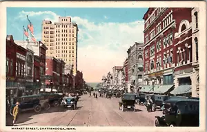Vintage Postcard MARKET STREET - CHATTANOOGA, TENN - Picture 1 of 2