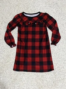 Kids Wondershop @ Target Size 6 Red & Black Check Fleece Pajama Long Sleeve Top - Picture 1 of 4
